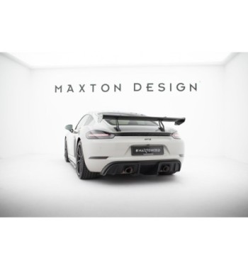 Carbon spoiler with upper swan-neck mounts V.1 for Porsche 718 Cayman 982c