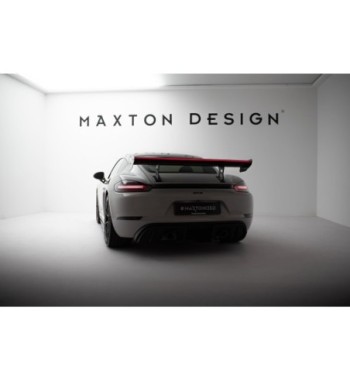 Carbon spoiler with internal mounts V.1 + LED for Porsche 718 Cayman 982c