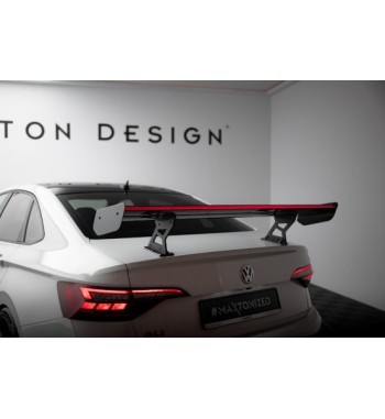 Carbon-Spoiler mit internen Haltern + LED passend für Volkswagen Jetta GLI Mk7