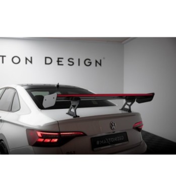 Carbon-Spoiler mit internen Haltern + LED passend für Volkswagen Jetta GLI Mk7