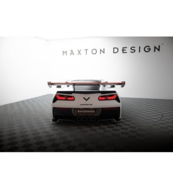 Carbon spoiler with upper swan-neck mounts + LED for Chevrolet Corvette Stingray / Grand Sport C7