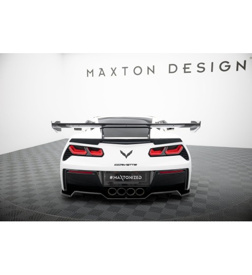 Carbon spoiler with upper swan-neck mounts for Chevrolet Corvette Stingray / Grand Sport C7