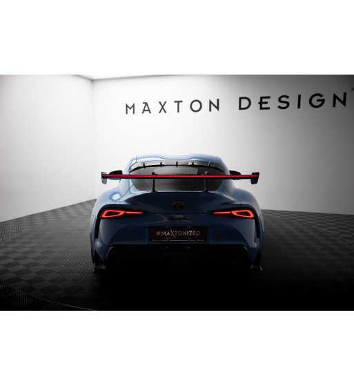 Carbon spoiler with upper swan-neck mounts + LED for Toyota Supra Mk5