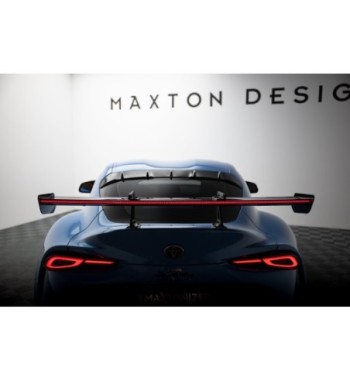 Carbon spoiler with upper swan-neck mounts + LED for Toyota Supra Mk5