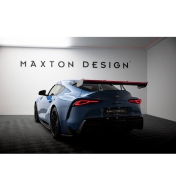 Carbon spoiler with upper swan-neck mounts + LED for Toyota Supra Mk5