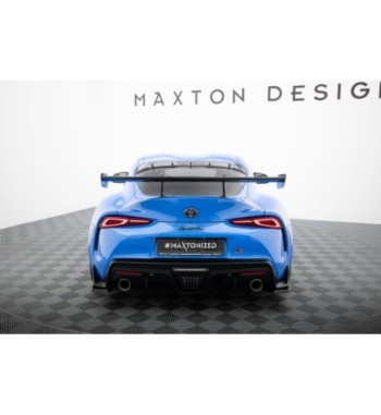 Carbon spoiler with upper swan-neck mounts for Toyota Supra Mk5