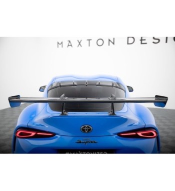 Carbon spoiler with upper swan-neck mounts for Toyota Supra Mk5