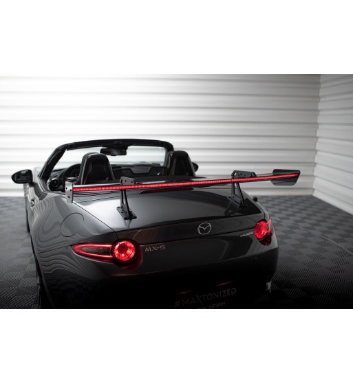 Carbon spoiler with upper swan-neck mounts + LED for Mazda MX-5 ND (Mk4)