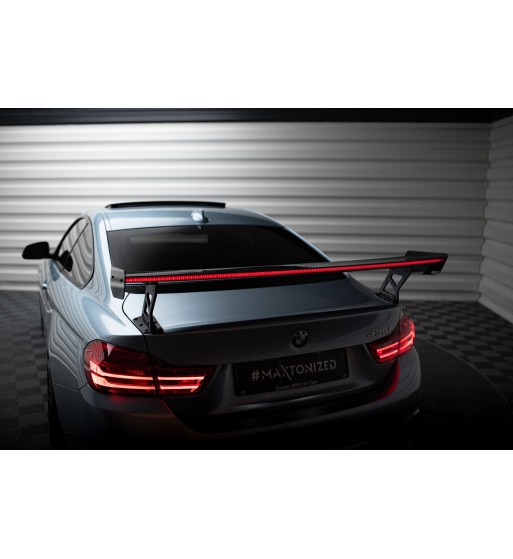Carbon-Spoiler mit externen Haltern + LED passend für BMW 4 F32 / 4 F32 M-Pack Coupe