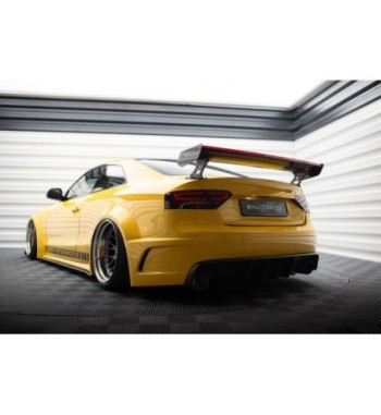 Carbon-Spoiler mit externen Haltern + LED passend für Audi A5 Coupe 8T