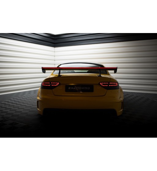 Carbon spoiler with upper swan-neck mounts + LED for Audi A5 Coupe 8T