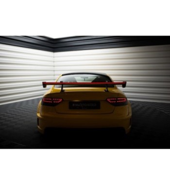 Carbon spoiler with upper swan-neck mounts + LED for Audi A5 Coupe 8T
