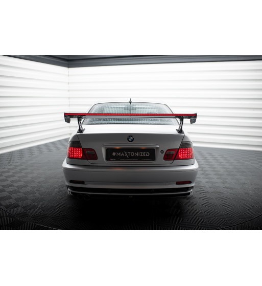 Carbon-Spoiler mit externen Haltern + LED passend für BMW 3 Coupe E46