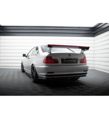Carbon-Spoiler mit externen Haltern + LED passend für BMW 3 Coupe E46