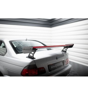 Carbon-Spoiler mit externen Haltern + LED passend für BMW 3 Coupe E46