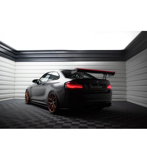 Carbon-Spoiler mit internen Haltern + LED passend für BMW M2 F87 / 2 / 2 M-Pack F22
