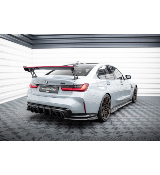 Carbon-Spoiler mit externen Haltern + LED passend für BMW M3 G80 / M340i G20 / 3 M-Pack G20 / 3 Standard G20