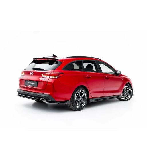 Splitter laterali posteriori V.2 + Flap per Hyundai I30 N-Line Wagon Mk3 Facelift