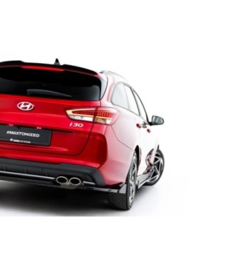 Splitter laterali posteriori V.2 + Flap per Hyundai I30 N-Line Wagon Mk3 Facelift