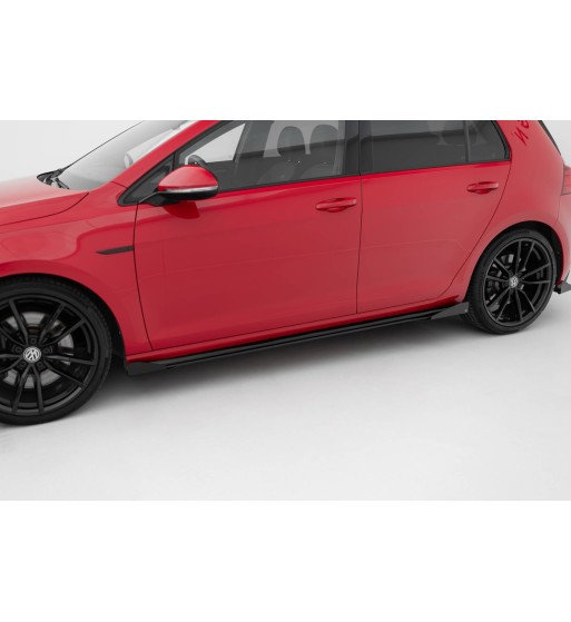 Street Pro Side skirt diffusers + Flaps for Volkswagen Golf R / R-Line Mk7 Facelift