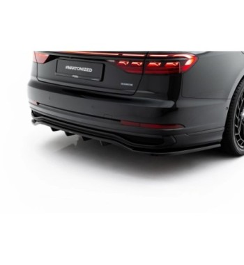 Diffusore posteriore con alette verticali per Audi A8 S-Line Long D5 Facelift