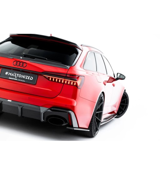 Carbonio preimpregnato Splitter laterali posteriori per Audi RS6 C8 / C8 Facelift
