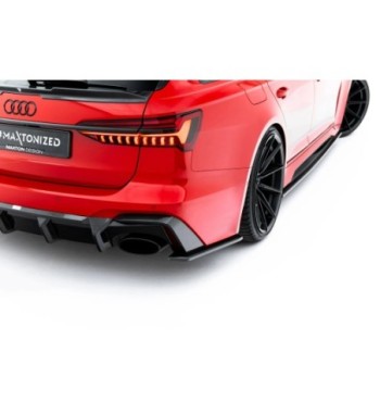 Carbonio preimpregnato Splitter laterali posteriori per Audi RS6 C8 / C8 Facelift