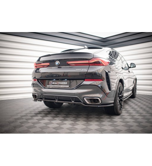 Diffusore posteriore con alette verticali V.3 per BMW X6 M-Pack G06