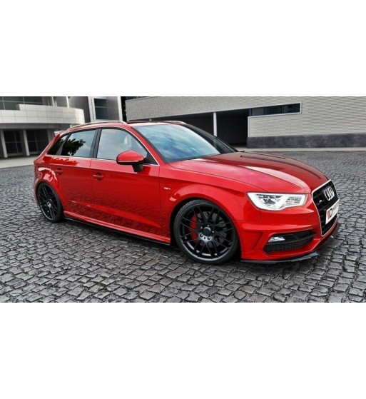 Diffusori delle minigonne laterali V.1 per Audi S3 / A3 S-Line Sportback 8V / 8V Facelift