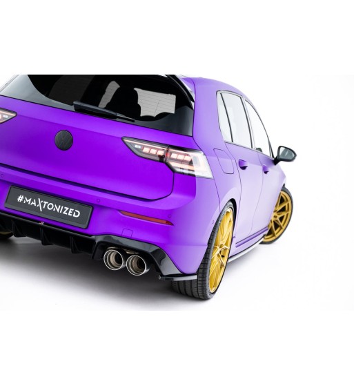 Splitter laterali posteriori V.3 per Volkswagen Golf R Hatchback Mk8 Facelift Passt nur con: VW-GO-8-R-RS1.