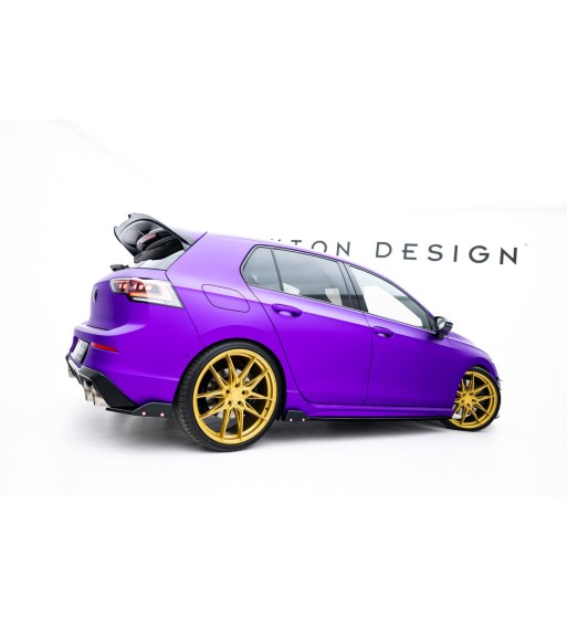 Side skirt diffusers V.2 + Flaps for Volkswagen Golf R Hatchback Mk8 Facelift