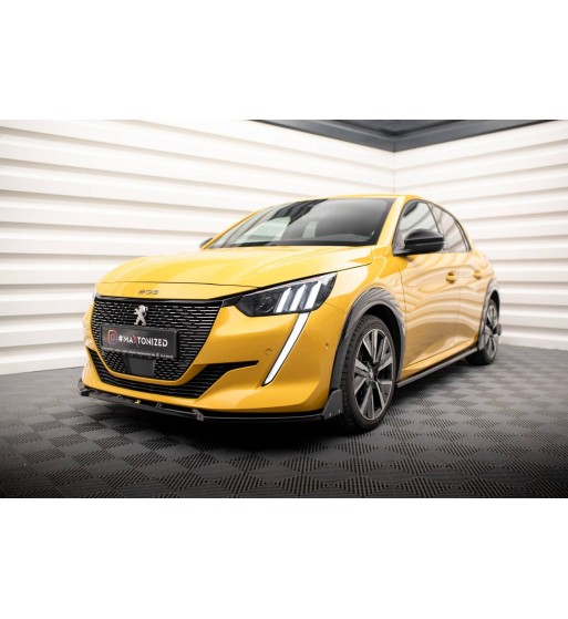 Front splitter V.1 + Flaps for Peugeot 208 GT Mk2