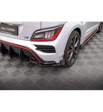 Splitter laterali posteriori V.1 + Flap per Hyundai Kona N Mk1