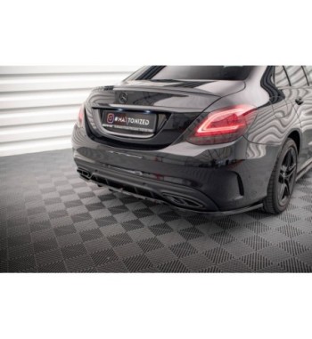 Diffusore posteriore con alette verticali per Mercedes-Benz C AMG-Line W205 Facelift