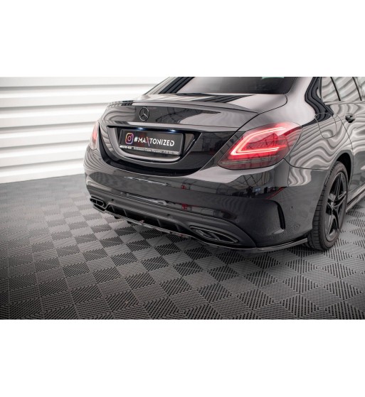 Diffusore posteriore con alette verticali per Mercedes-Benz C AMG-Line W205 Facelift