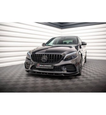 Front splitter V.2 for Mercedes-Benz C AMG Line Sedan / Coupe / Estate W205 / C205 / S205 Facelift