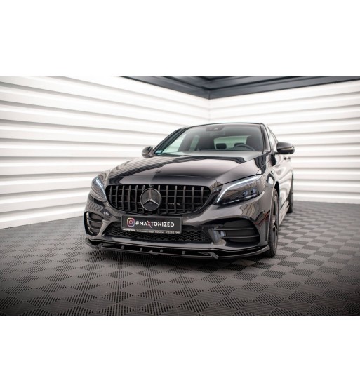 Front splitter V.2 for Mercedes-Benz C AMG Line Sedan / Coupe / Estate W205 / C205 / S205 Facelift