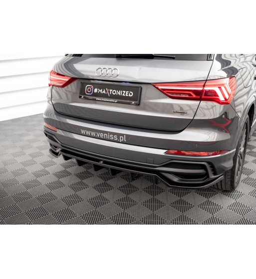 Diffusore posteriore con alette verticali per Audi Q3 S-Line SUV F3