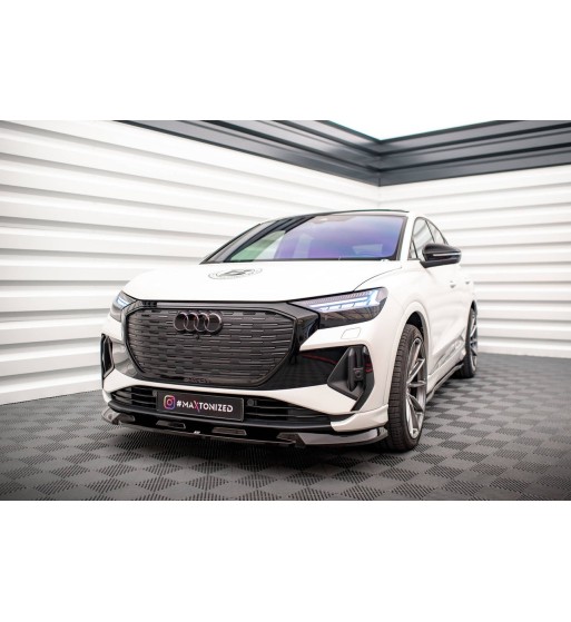 Front splitter V.1 for Audi Q4 e-tron Sportback S-line Mk1