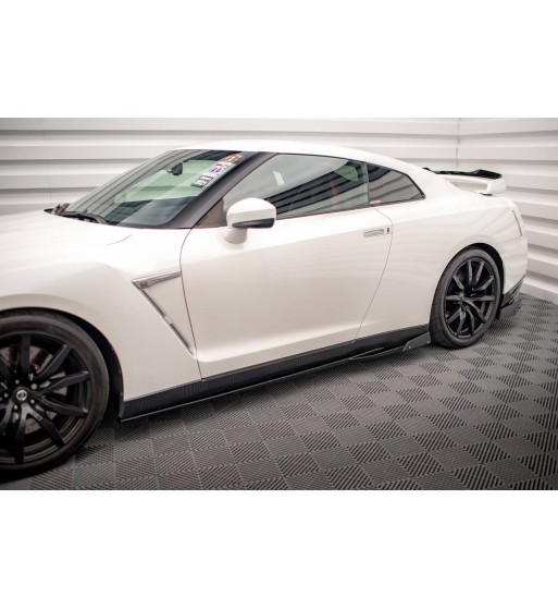 Diffusori delle minigonne laterali + Flap per Nissan GTR R35 Facelift
