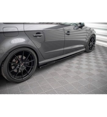 Side skirt diffusers V.2 for Audi S3 / A3 S-Line Sportback 8V / 8V Facelift