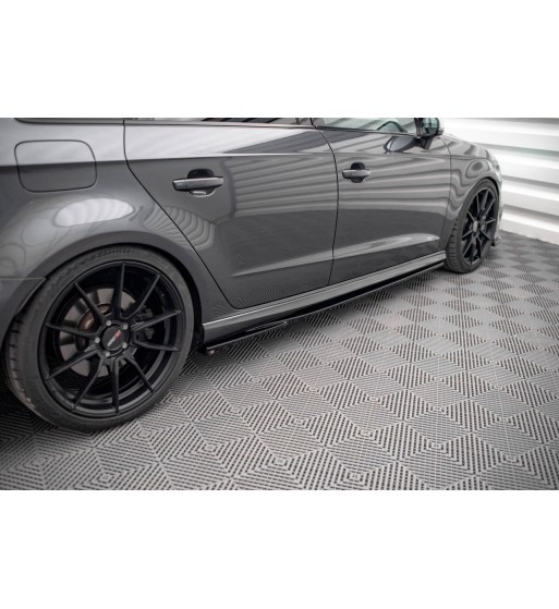 Side skirt diffusers V.2 for Audi S3 / A3 S-Line Sportback 8V / 8V Facelift