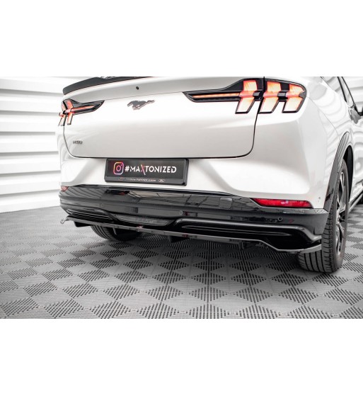 Rear diffuser with vertical fins for Ford Mustang Mach-E Mk1