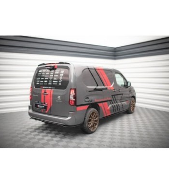 Rear diffuser with vertical fins for Peugeot Partner Long Mk3