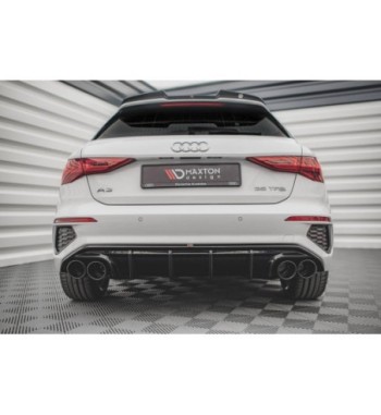 Rear valance with dummy exhaust tips for Audi A3 S-Line Sportback 8Y