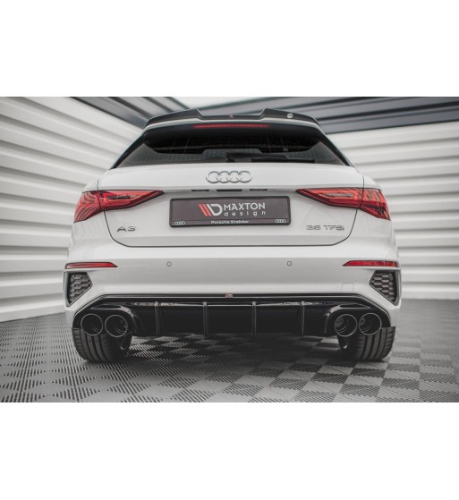 Rear valance with dummy exhaust tips for Audi A3 S-Line Sportback 8Y