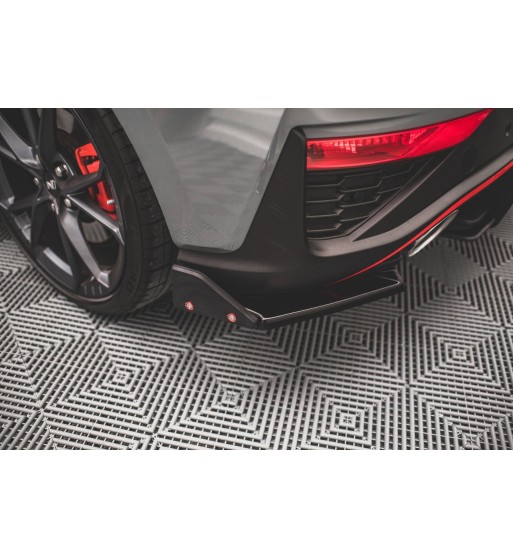 Splitter laterali posteriori V.1 + Flap per Hyundai I30 N Hatchback Mk3 Facelift