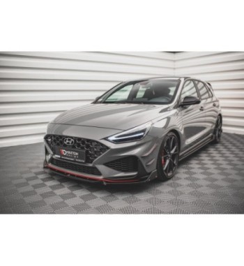 Front splitter V.1 + Flaps for Hyundai I30 N / I30 N-Line Hatchback/Fastback Mk3 Facelift
