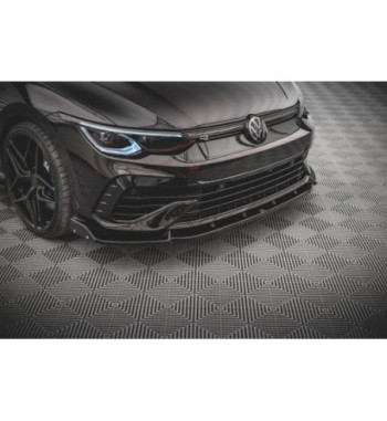 Front splitter V.2 + Flaps for Volkswagen Golf R Hatchback / Variant Mk8