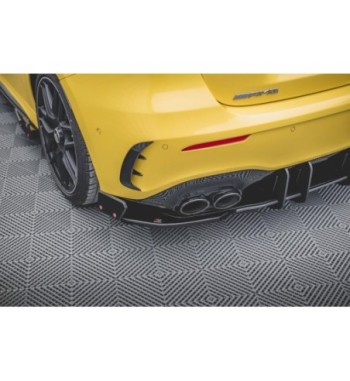 Splitter laterali posteriori V.2 + Flap per Mercedes-AMG A 45 S Aero Pack W177